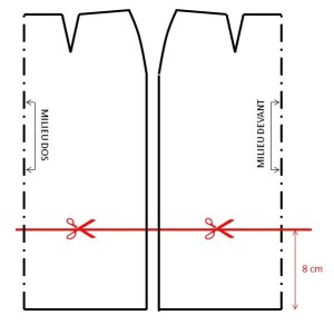 jupe evasee froncée