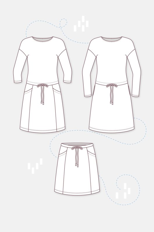 schnittmuster-sweatkleid-aermel-rock-taschen-naehen